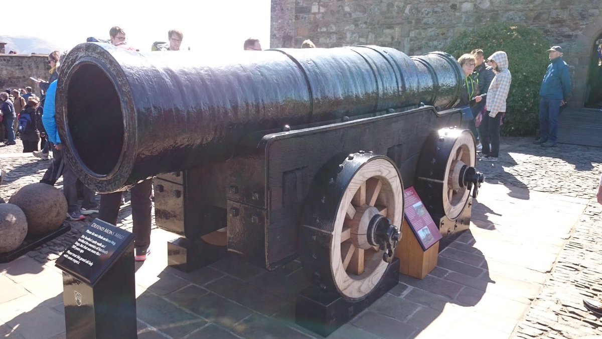 They could visit Edinburgh castle in Edinburgh of course which is home to Mons Meg (the cannon that gets fired here on Hogmanay) which sometimes if you’re lucky you can hear/see it getting fired at 1 pm!