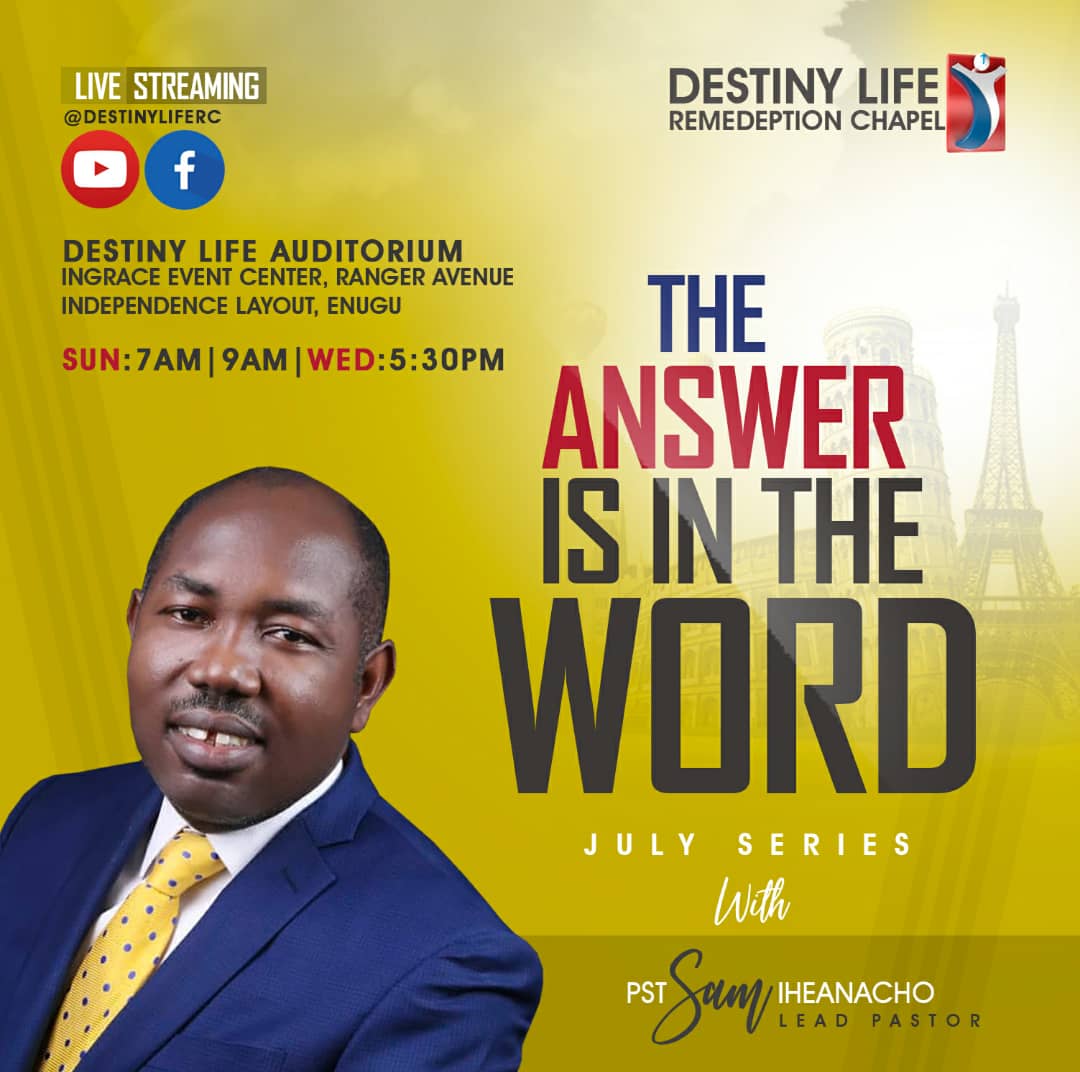 Destinylife_rc's tweet photo. Worship with us tomorrow both in the actual and the virtual platforms. Time:7am&amp;9am.

#Destinylife #BuildingAbalancedLife 
#TheAnswerIsInTheword https://t.co/yPgTgkFtVm