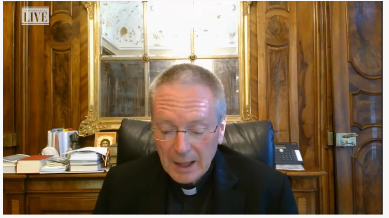latinmassuk's tweet photo. Archbishop Gullickson, Nuncio to Switzerland and Liechtenstein speaks now
Join LIVE:-
https://t.co/ED2dB0jeeC
#lmslive https://t.co/Vs4Vn6r7ij