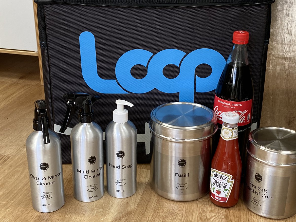 prw25's tweet photo. First Loop delivery came this morning. Website said in association with Tesco but no Tesco products or branding in sight. All seems well thought through. https://t.co/GYO694pJd7