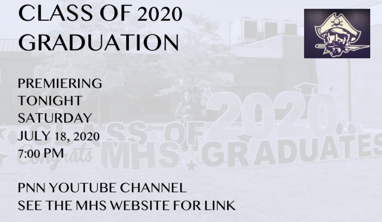 MerrillvilleMHS's tweet photo. MHS Graduation Premieres Tonight 7:00 PM https://t.co/OfTZc33uTd