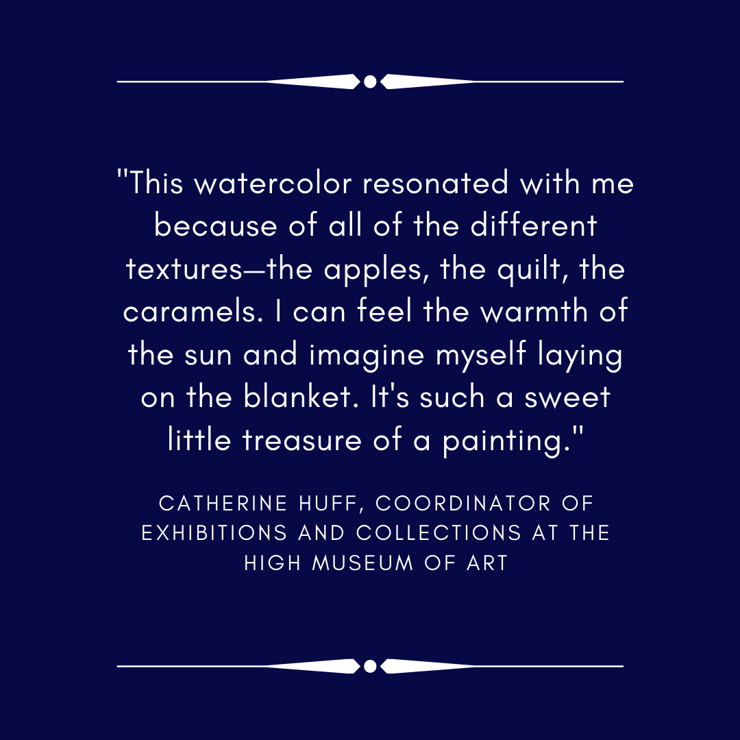 Amwomenartists's tweet photo. Chris Krupinski’s delicious watercolor painting, “Caramel Apples,” is one of two winners of the Fine Art Connoisseur Magazine Award of Excellence. Congratulations, Chris!
#womensart #fineart #awabooth #womeninart #ChrisKrupinski #watercolorpainting #watercolor @FineArtConnoiss https://t.co/cOMzxXsrw5