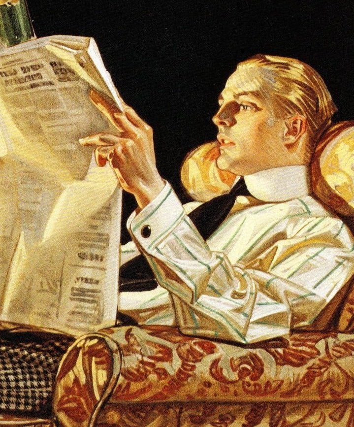 J. C Leyendecker - Man Reading