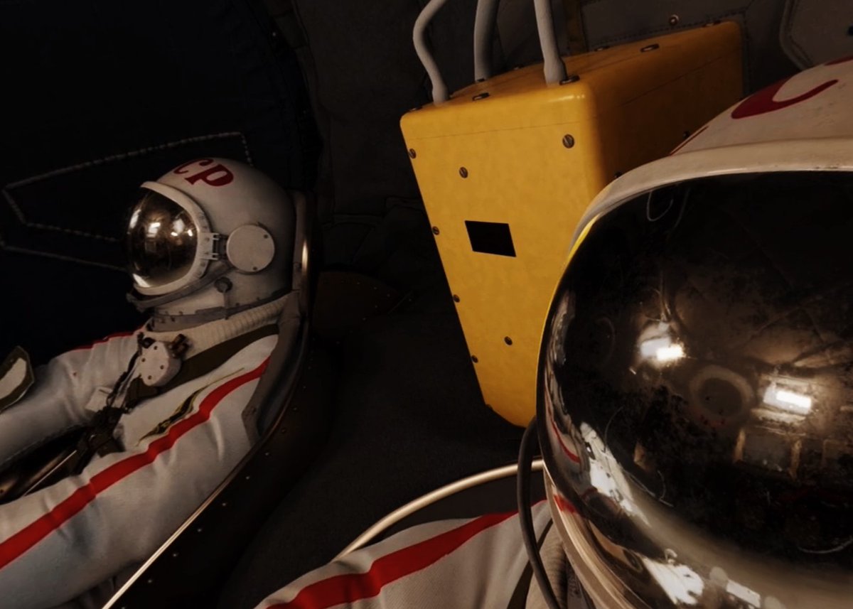 UrbanSpaceMan64's tweet photo. @WorldSpaceClub @NASA @smithsonian I'd love to see more space craft interiors in VR. We can get an idea how small they are from the outside, but being face to face with the control panel might give us more of an appreciation of what the crews actually went through. Screen grabs from the VR film #TheSpacewalker https://t.co/aA2oD7Eo8U