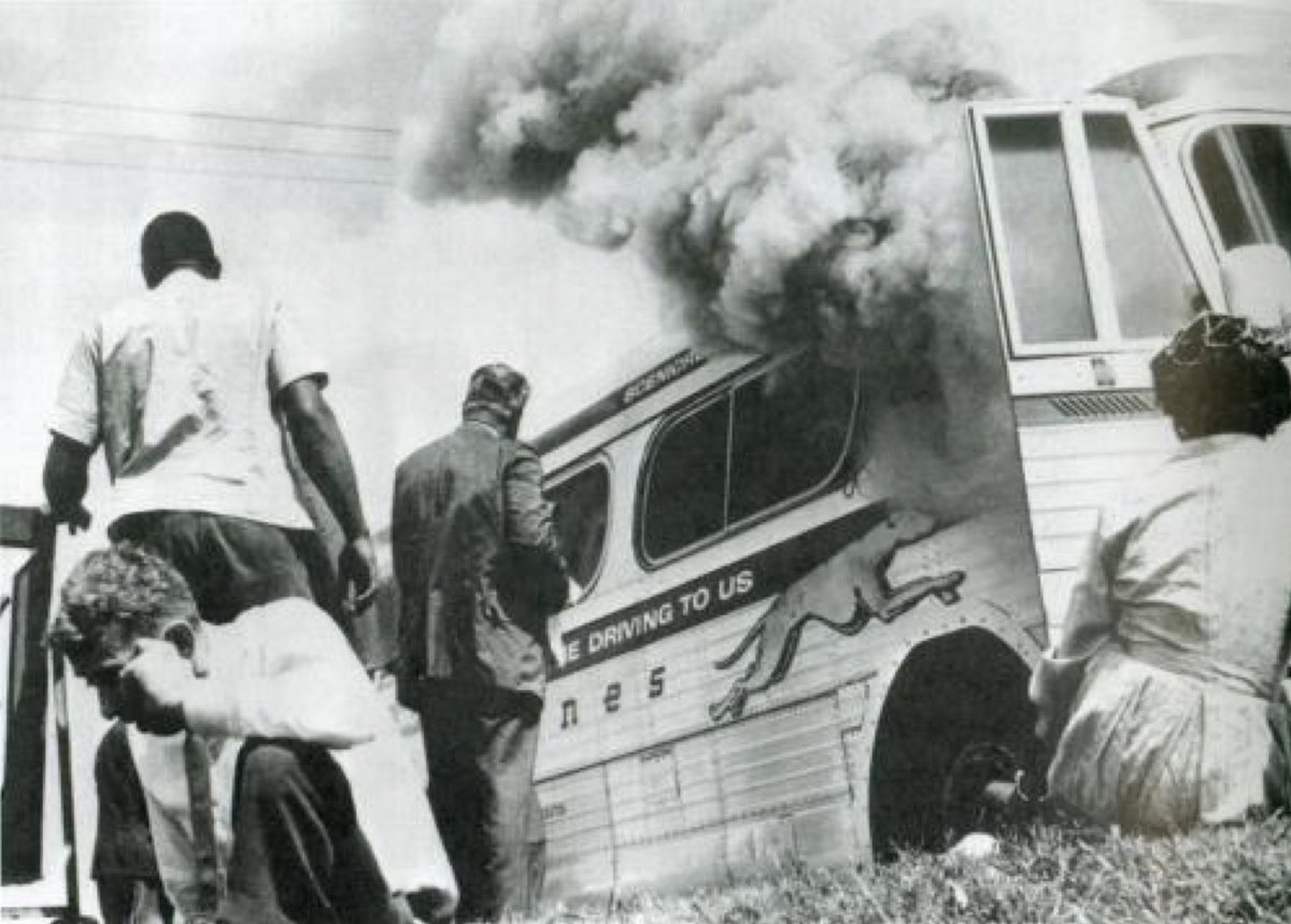 John was one of the original Freedom Riders, committed to having a coalition of black and white activists exercise the right to ride on interstate, desegregated buses.  Time and again, he was brutally assaulted by white supremacist mobs in South Carolina, Mississippi, & Alabama.