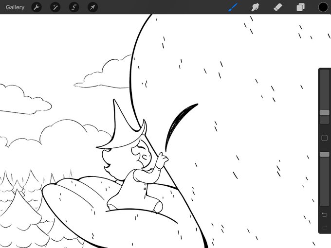 I couldn't resist drawing them like that one scene from Moana (wip) 