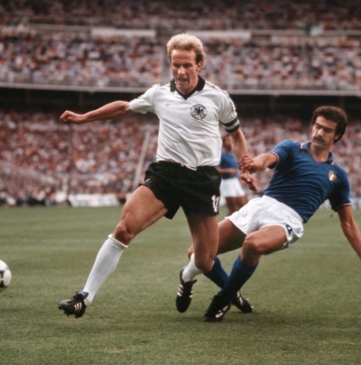 Rummenigge also shined in the 1982 World Cup. He scored 5 goals including a game changing strike against France in the semifinals. West Germany lost against Italy in the final.