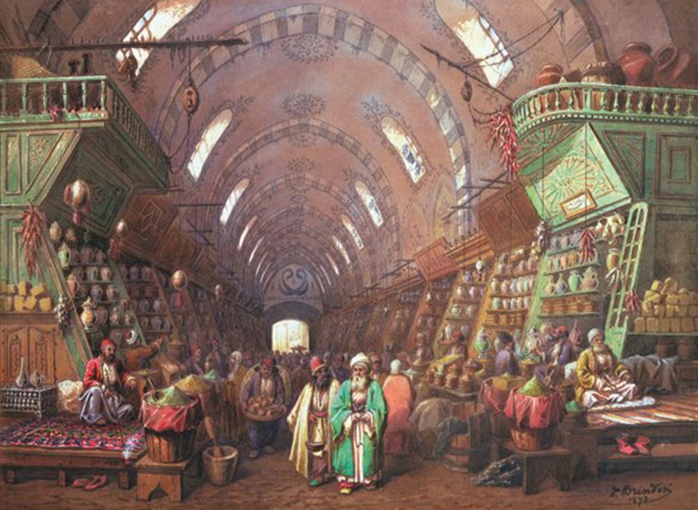 OttomanArchive's tweet image. Mısır çarşısı, İstanbul, 1872.
Egyptian Bazaar (Spice Bazaar) of Istanbul, 1872.

#ottomanempire #ottomanhistory #tablolardaIstanbul