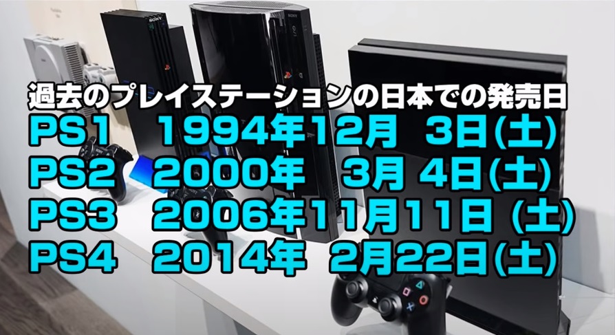 Fモノクロf 無理しない43歳の関西人 בטוויטר 歴代プレイステーションの発売日はこんな感じでした ps5は年末商戦に合わせての発売日ということなので これをみる限り発売日も語呂合わせでいくとしたら12月12日発売と予想します ps5