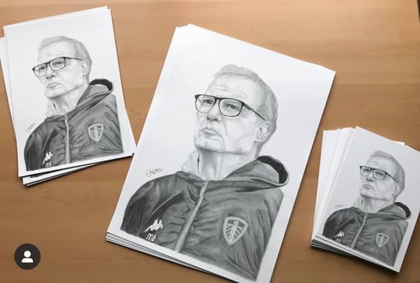 So this young talented little artist Jad who works tremendously hard with his art is selling sketches of Bielsa. Anybody interested? :). <a href="/LUFC/">Leeds United</a> #LeedsUnited #leeds #lufc #LeedsLeedsLeeds 

: Size A3 - £10
: Size A4 - £8
: Size A5 framed - £5
: Size A5 without frame £3