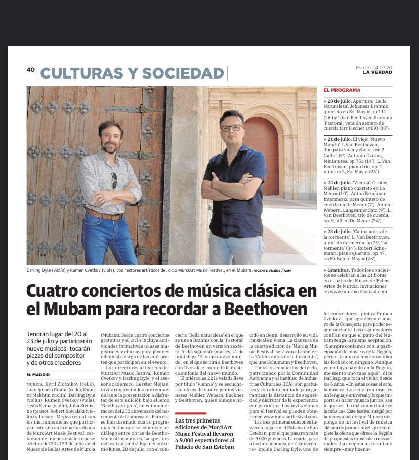 MurciArtFest's tweet photo. Música, conciertos, público, artistas, academistas. Por fin de nuevo juntos! Emoción, ilusión y responsabilidad por encima de todo. Dos dias y 🔛⤵️. https://t.co/Bw9uZaWC66