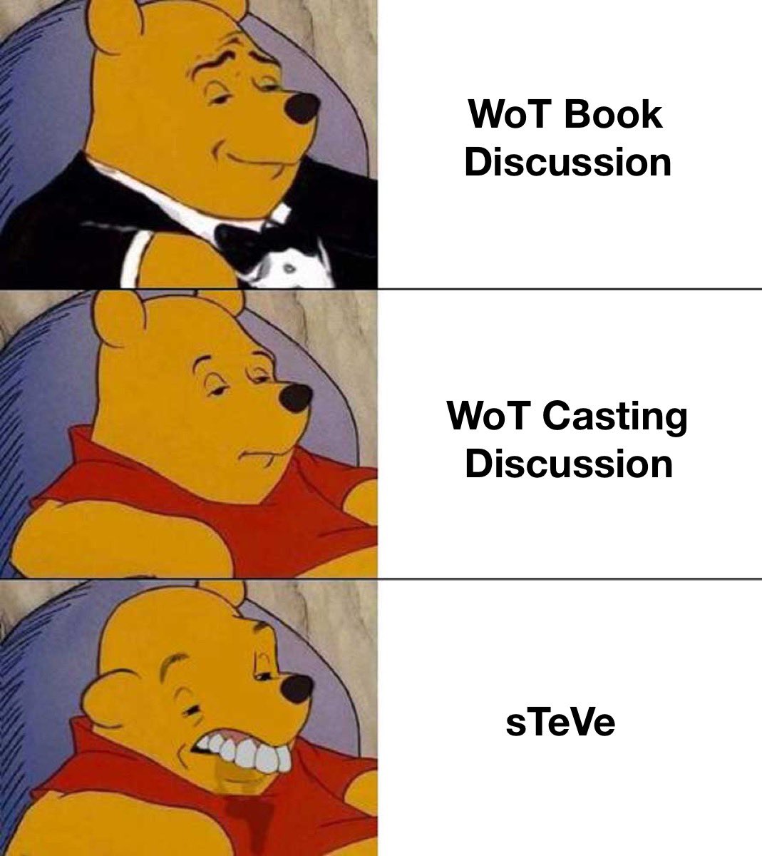 DefaultRand's tweet photo. #TwitterOfTime #WheelOfTime 
#MemesOfTime #SteveOfTime 
Happy weekend everyone ☺️ https://t.co/k0CfPMOSYV