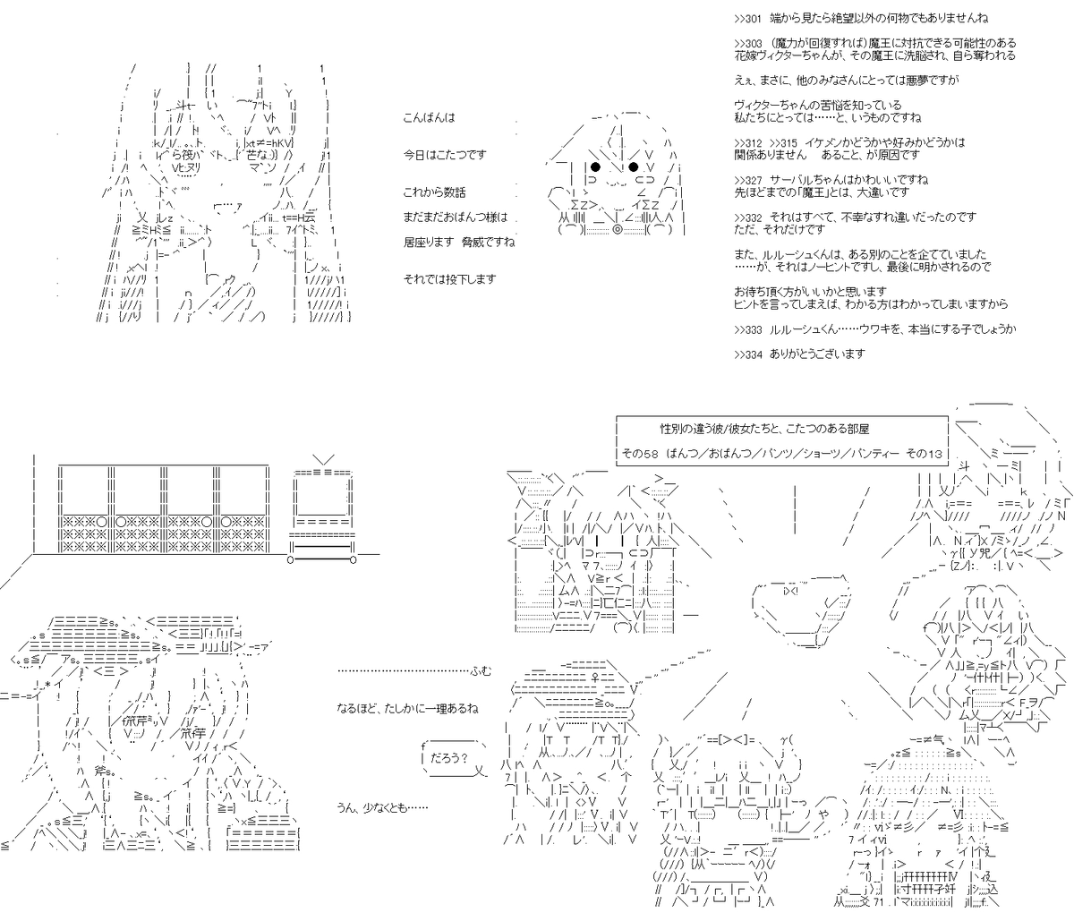 性別の違う彼/彼女たちと、こたつのある部屋 58話。この部屋のみんなは、あいかわらずに性別詐欺です。PC→スマホ。#やる夫スレ (1/4) 