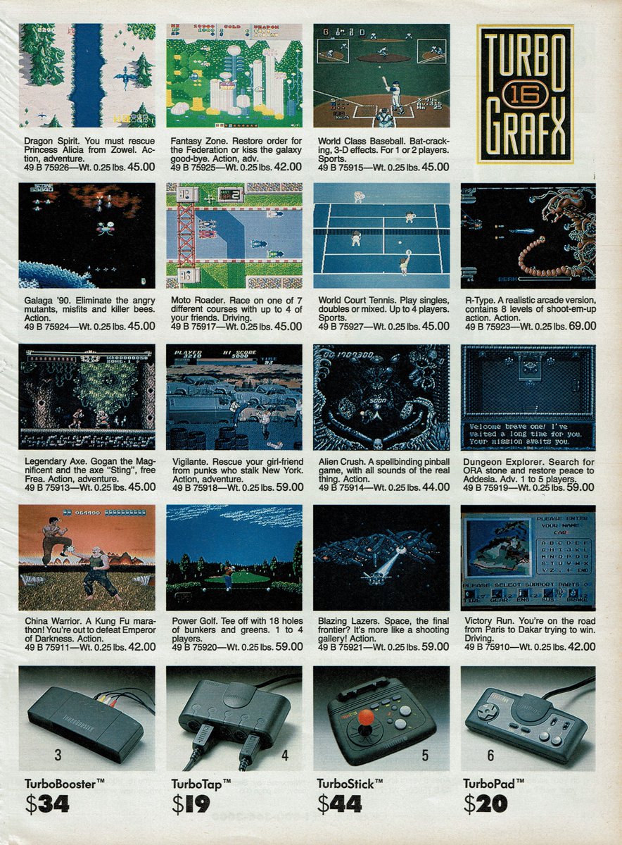 TurboGrafx-16 / TurboGrafx-CD ~ I don't know anyone that had this system. I mean, I knew kids that wanted it, but that price tag was not sitting well with parents. Plus, NEC had no brand recognition like the other guys, so it was like, who even are you people to ask that much?!