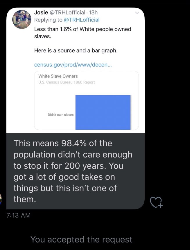 Jefferson included abolishing slavery in the first draft of the Declaration but he knew it had to happen organically.Much like how 9% of the country is for late term abortion. That doesn’t mean 91% “do not care enough to stop it”. Buckle up fam. It’s history time. 1/9
