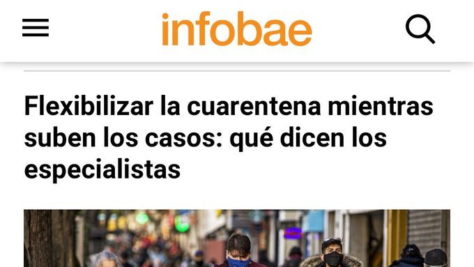 rinconet's tweet photo. Luego de operar durante meses contra la cuarentena en nombre de la libertad y coso, nuestros periodistas serios denuncian el aumento de casos y la falta de camas, en nombre de la vida. Jugadores de toda la cancha. https://t.co/aO1dRsiJTs