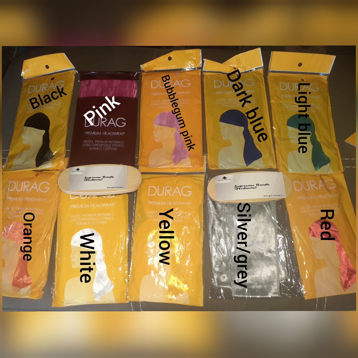 DuragSupremacy's tweet photo. Get your durags and brushes now🌊😻!!! Dm to place an order or WhatsApp 0678079751. #wavecheck #waveshair #waves #durag #affordable #premium #durags #duragsupremacy #360waves #180waves #wavepomade #brushes. https://t.co/zypMAqnNxe