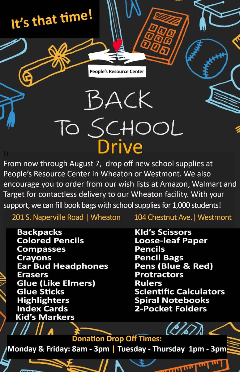 peoplesrc's tweet photo. As you're getting your own kids ready for the school year, consider purchasing a few extra items for our Back to School event! 

You'll be helping get students excited for a new school year, whether in the classroom or at home. https://t.co/ZVnDLxVLVx