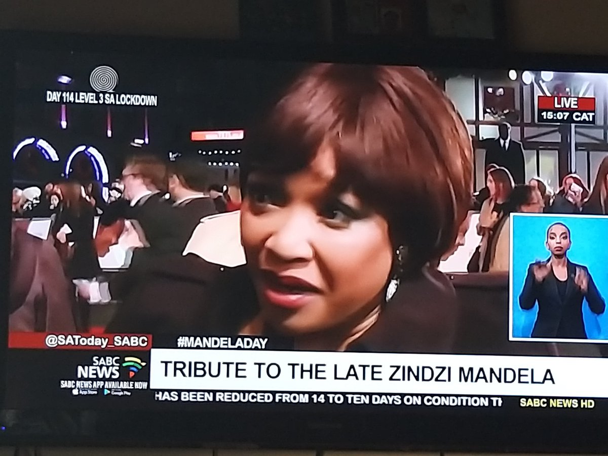 UNinSouthAfrica's tweet photo. Special tribute to #ZindziMandela before the delivery of the #NelsonMandela Annual Lecture by @UN Chief @antonioguterres.
Rest in Peace. 
#NelsonMandelaDay
@NelsonMandela #NMAL2020 #NelsonMandelaDay #MandelaDay https://t.co/gkVxbbpYmX