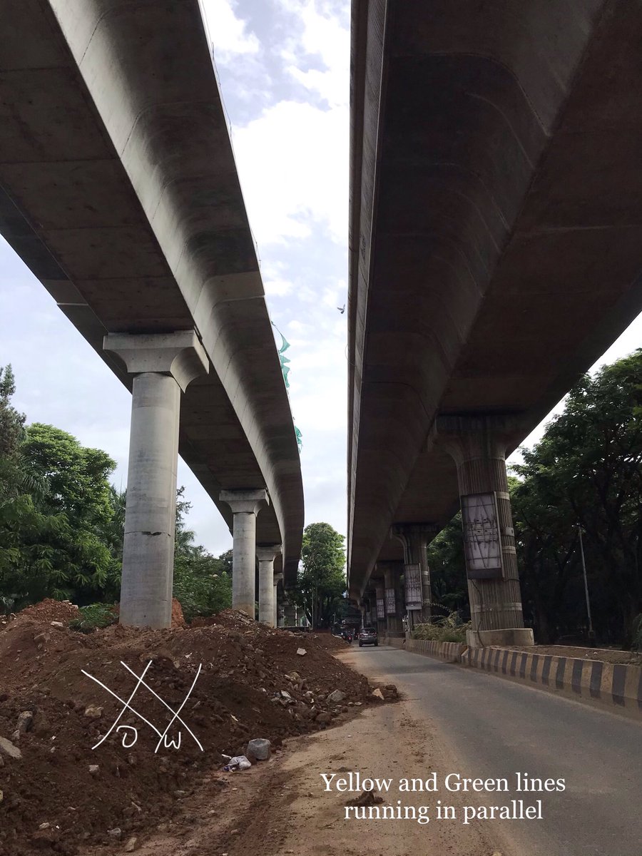 WF_Watcher's tweet image. 26) Inching towards #RVRoad station  🚉 

Both Yellow and Green Lines to run parallel for quite some distance. 
11-07-2020