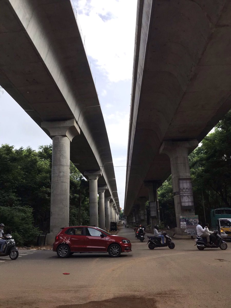WF_Watcher's tweet image. 26) Inching towards #RVRoad station  🚉 

Both Yellow and Green Lines to run parallel for quite some distance. 
11-07-2020