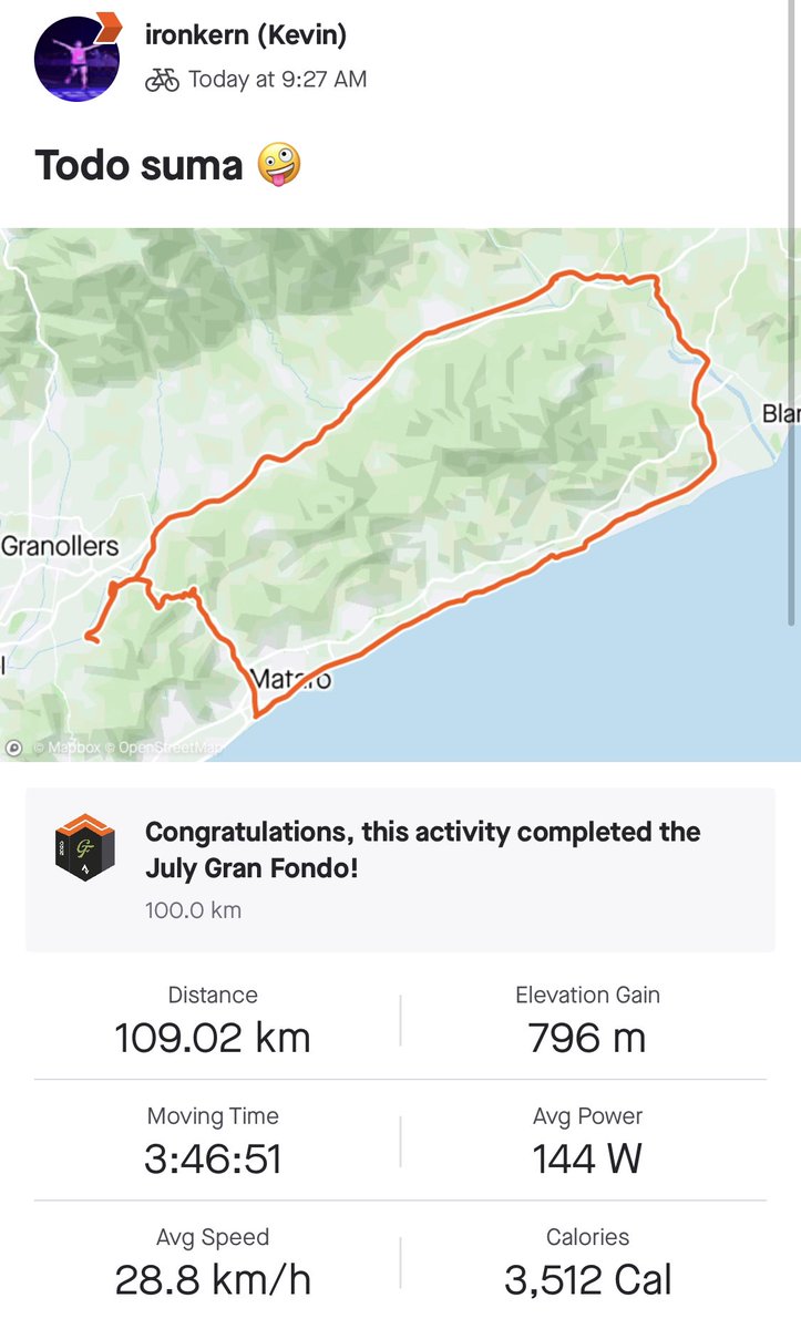 KernVlogs's tweet photo. Eso que sales a por +100km ride 🚴🏽‍♂️🥵 y vas haciendo PR 😎🔥 https://t.co/nLRGRSlrF1