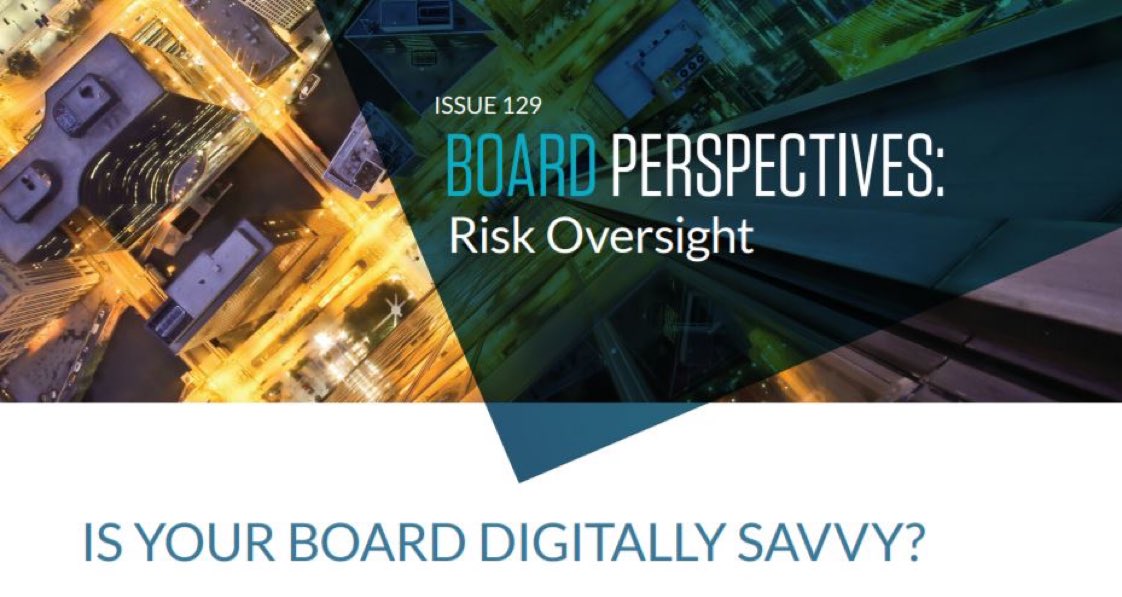 ProtivitiOman's tweet photo. Learn why a digitally savvy board is a game changer in @Protiviti's latest issue of Board Perspectives: Risk Oversight https://t.co/INNYbh3aOB #BoardPerspectives #Digitaltransformation #CorporateGovernance https://t.co/fQGTvhsRSq