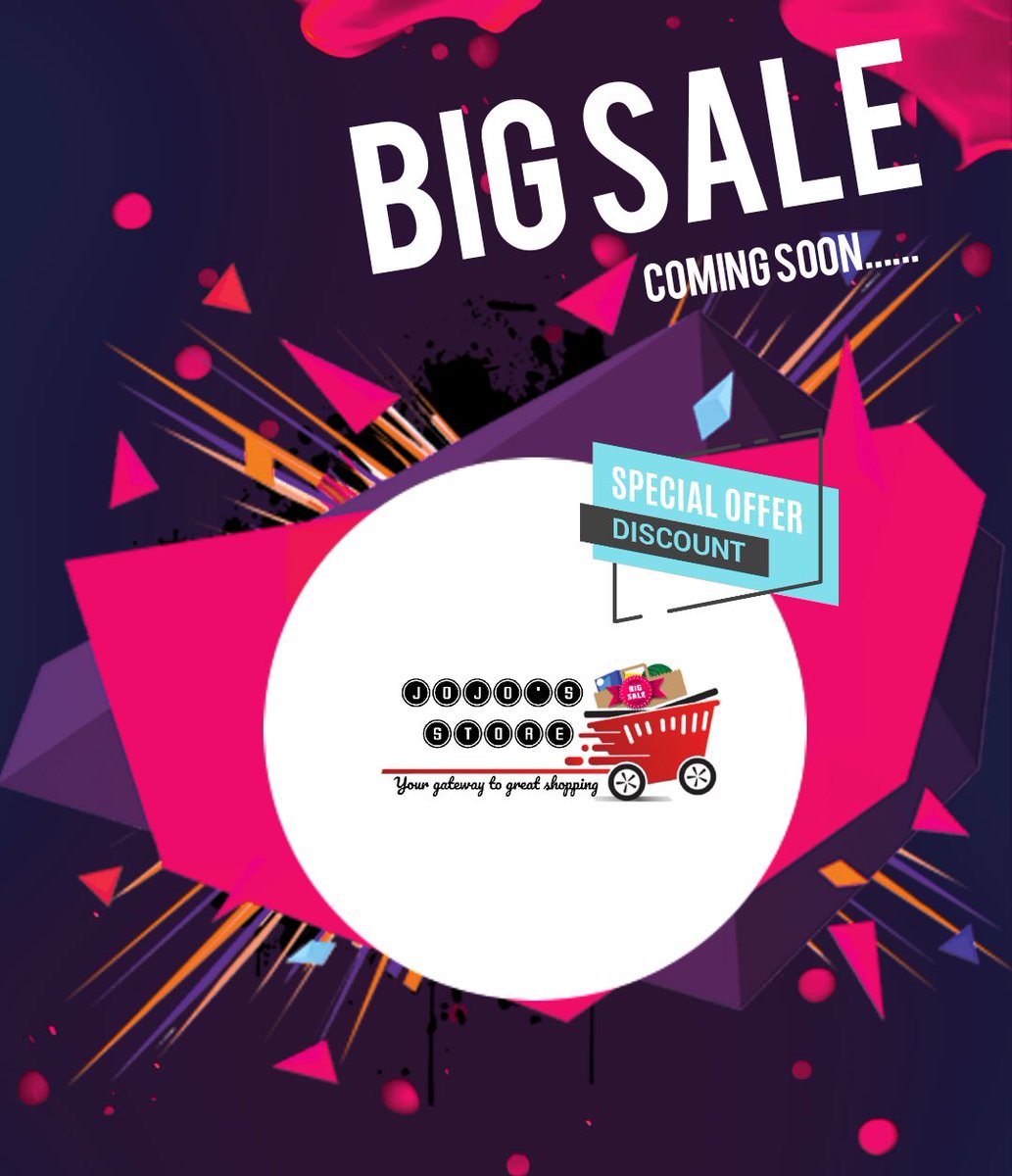 JojosStore1's tweet photo. Shop online at Jojo's Store for the latest phones, electronics, fashion, home appliances, kitchen appliances, toys. Check out all the deals. 24/7 Help Center. Nationwide Delivery Available. Coming Soon.... https://t.co/vEtBw1HXpa