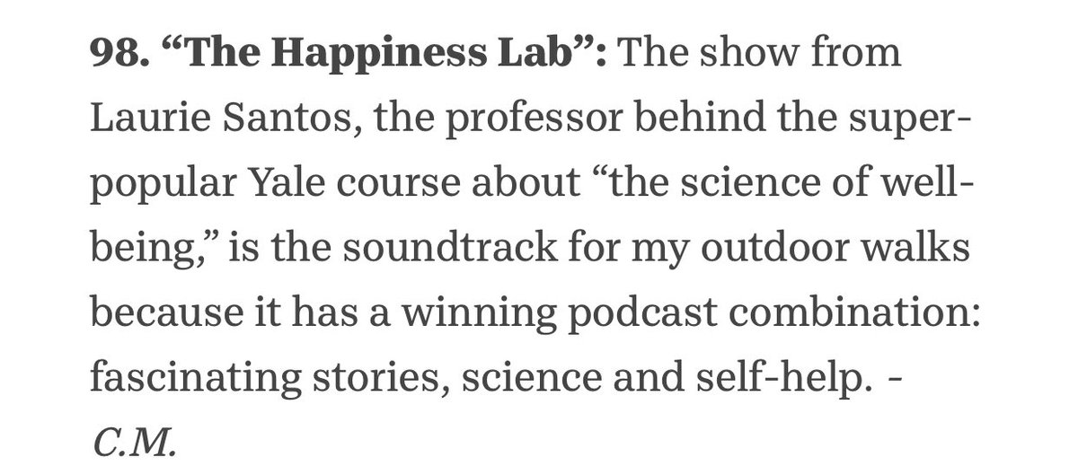 ryandilley's tweet photo. 🚨🎧 Lockdown listens. Nice recommendation from @USATODAY for @lauriesantos and #happinesslabpod https://t.co/1GUYNjpo2T https://t.co/AitvIhuCIu