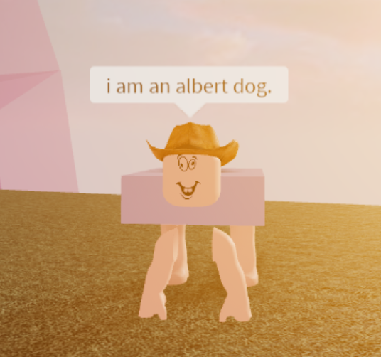 Cole Team Pog On Twitter Albert Dog Temprist You Aren T Safe Either You Re Next Wow What An Adorable Not Misshaped Puppy You Can Thank Kohl S Admin For This Roblox Albertsstuff Flamingo Https T Co Xlwixp74ve - flamingo cowboy roblox
