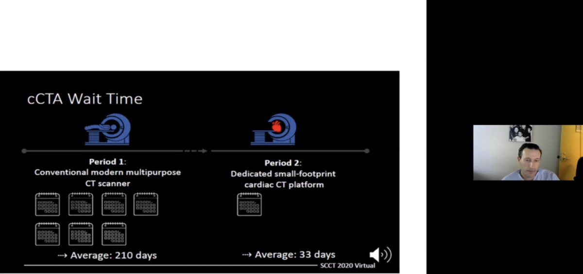 pnagpalMD's tweet photo. @JonathonLeipsic showing how they decreased the wait times in Canada for a #yesCCT from 210 days to approx 30 days by using a dedicated #YesCCT scanner #advocacy #appropriateuse
#SCCT2020 @FiRSTSCCT @Heart_SCCT https://t.co/wbqBxIpWEE