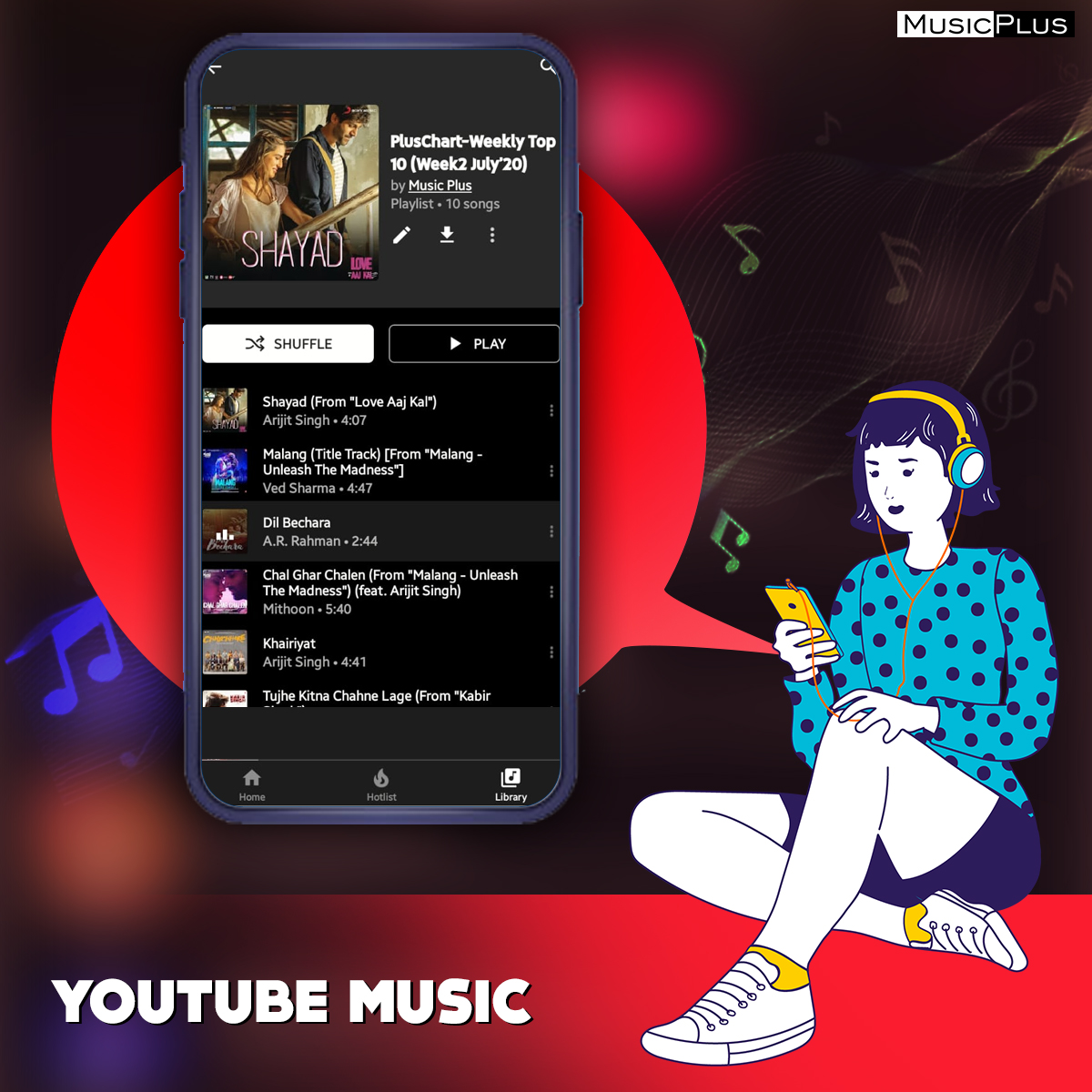 musicplusindia's tweet photo. Have you been streaming the weekly #Top10Bollywood songs from #PlusChartWeeklyTop10?
Well, you can do that on our favourite #streamingapp, @youtubemusic right now. Go ahead and click 👇 https://t.co/cJ7GlepPwf
Also, tell us which is your favourite song, currently!
#musicplusindia https://t.co/g2Uq6bzS2Z