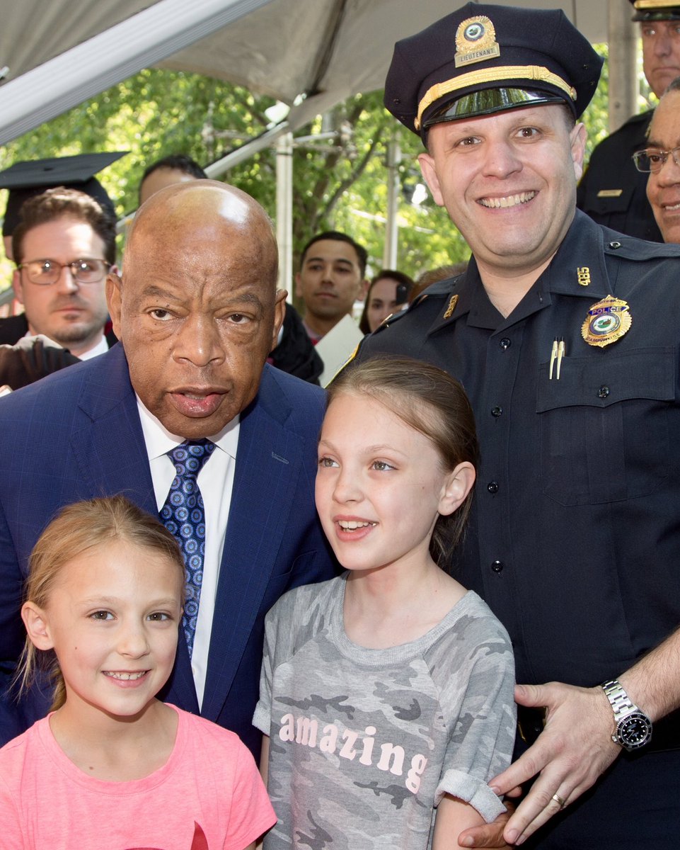 CDanWagner's tweet photo. I had the honor to introduce my kids to @repjohnlewis. His message to them: “You must lead. You’re never too young to lead...when you see something that is not right, not fair, not just, stand up! Say something. Speak up, and speak out!” John was an incredible man. RIP, sir. https://t.co/Kumt9abzvY