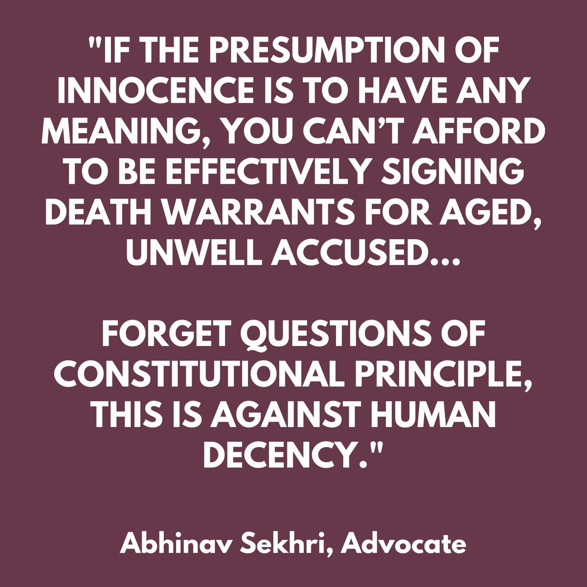 And Abhinav Sekhri on how the current approach of the courts ignores not just law. 3/n @TheQuint