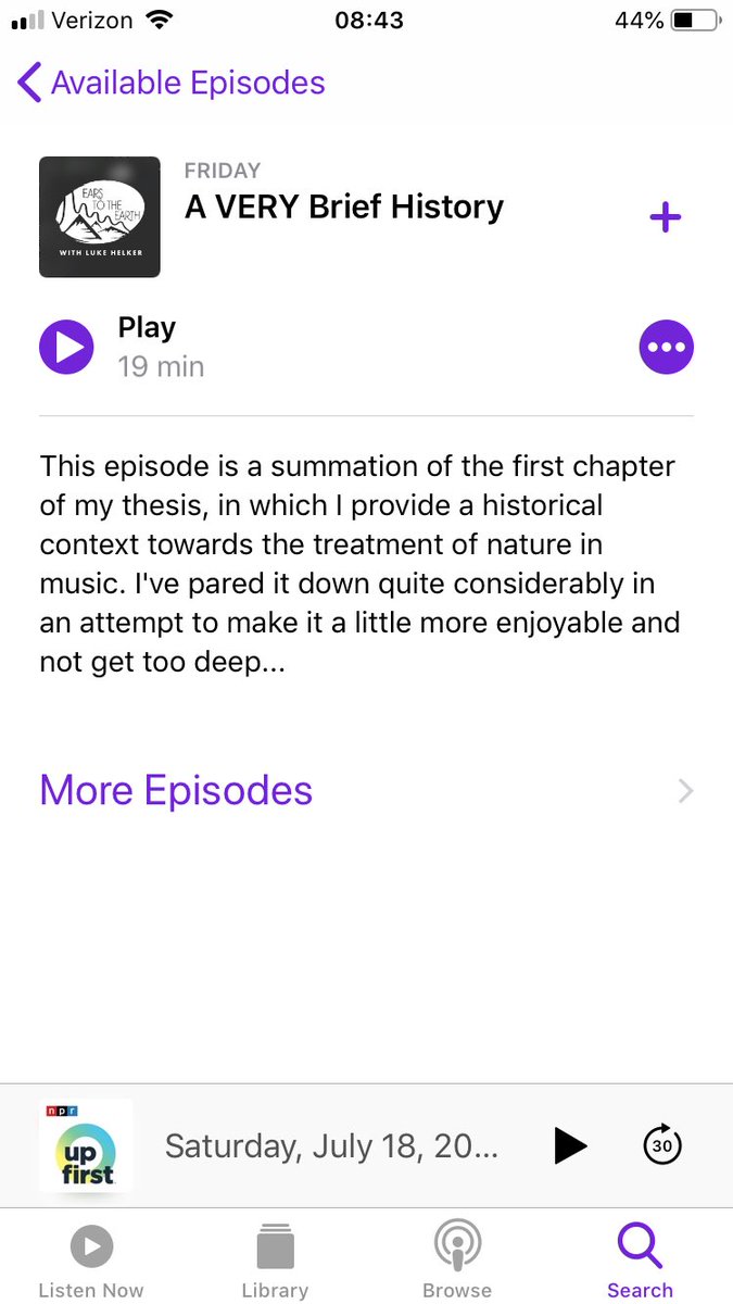 lrhelker's tweet photo. Episode 2 of Ears to the Earth is live now on Apple/Spotify! Let me know what you think! Thanks for listening!
#earstotheearth #podcast https://t.co/dBLP2MgUOi