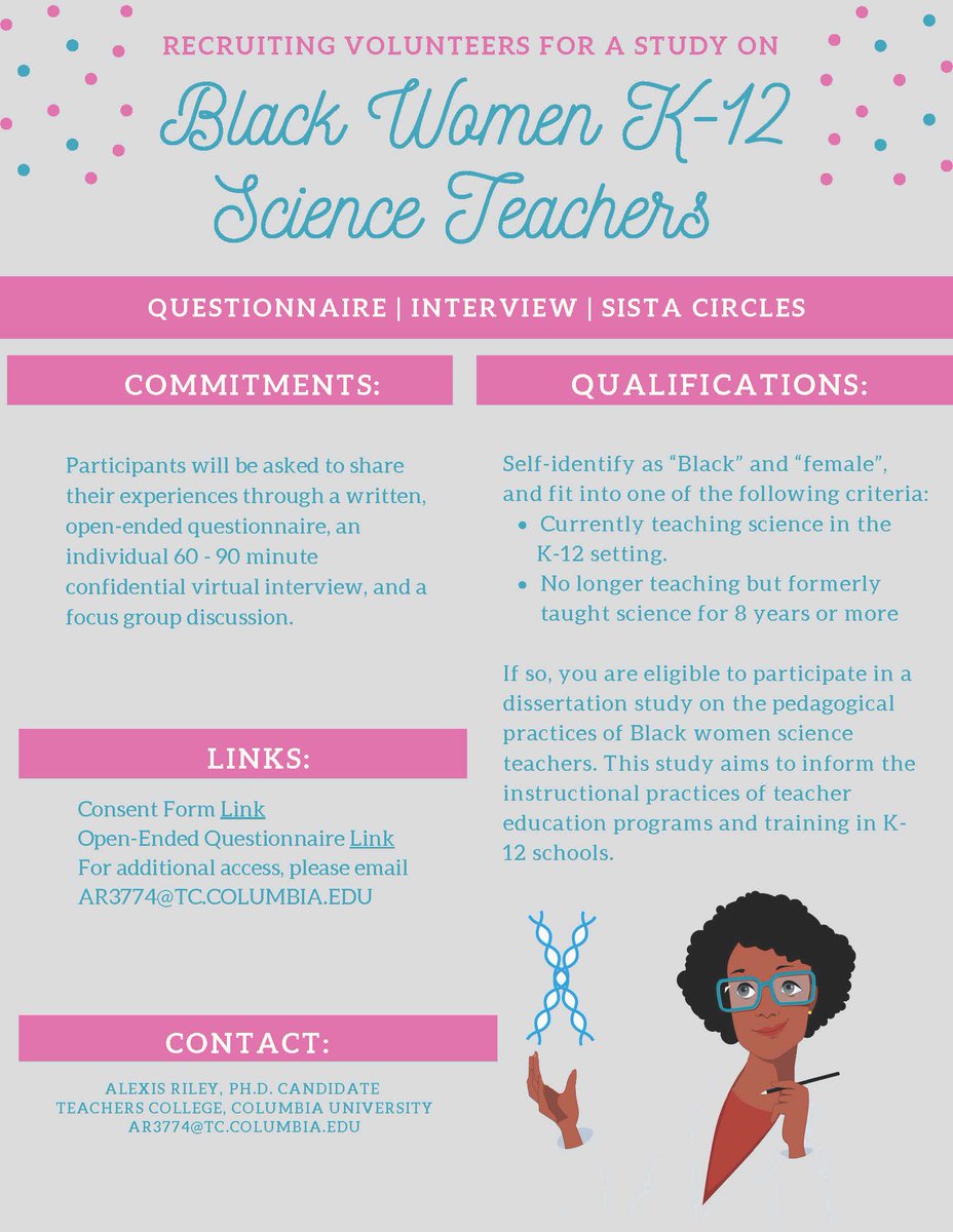 Felicia Moore Mensah (@docmensah) on Twitter photo Invitation to Participate! Please participate and support one of my current doctoral candidates @professorriley5 <a href="/Science_EdTC/">Science Education</a> ! Thank you in advance!
Consent Form
tccolumbia.qualtrics.com/jfe/form/SV_eK…
Survey
tccolumbia.qualtrics.com/jfe/form/SV_cN… Invitation to Participate! Please participate and support one of my current doctoral candidates @professorriley5 <a href="/Science_EdTC/">Science Education</a> ! Thank you in advance!
Consent Form
tccolumbia.qualtrics.com/jfe/form/SV_eK…
Survey
tccolumbia.qualtrics.com/jfe/form/SV_cN…