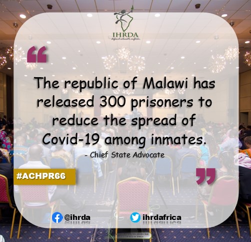 IHRDAfrica's tweet photo. #ACHPR66 #HumanRights #Malawi https://t.co/amQsaS2oq2
