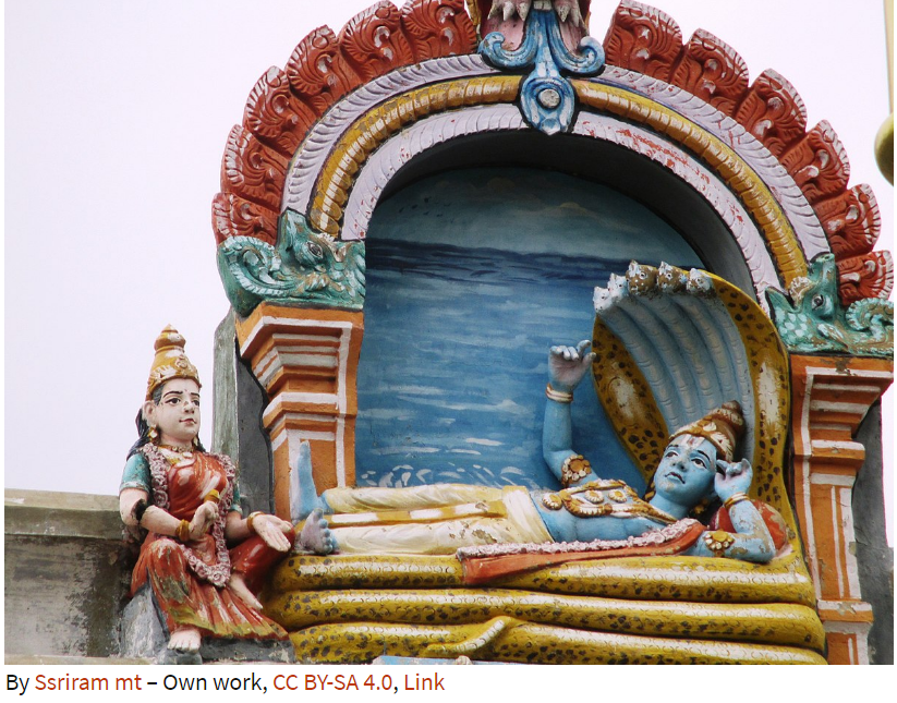 The deity of the Thiru Vehka (Sri Yathothkari) temple reclines in a direction opposite to the conventional left-to-right that we see in other temples. The deity left & later returned to Kanchi heeding the words of his Bhakta  #ThirumazhisaiAlvar