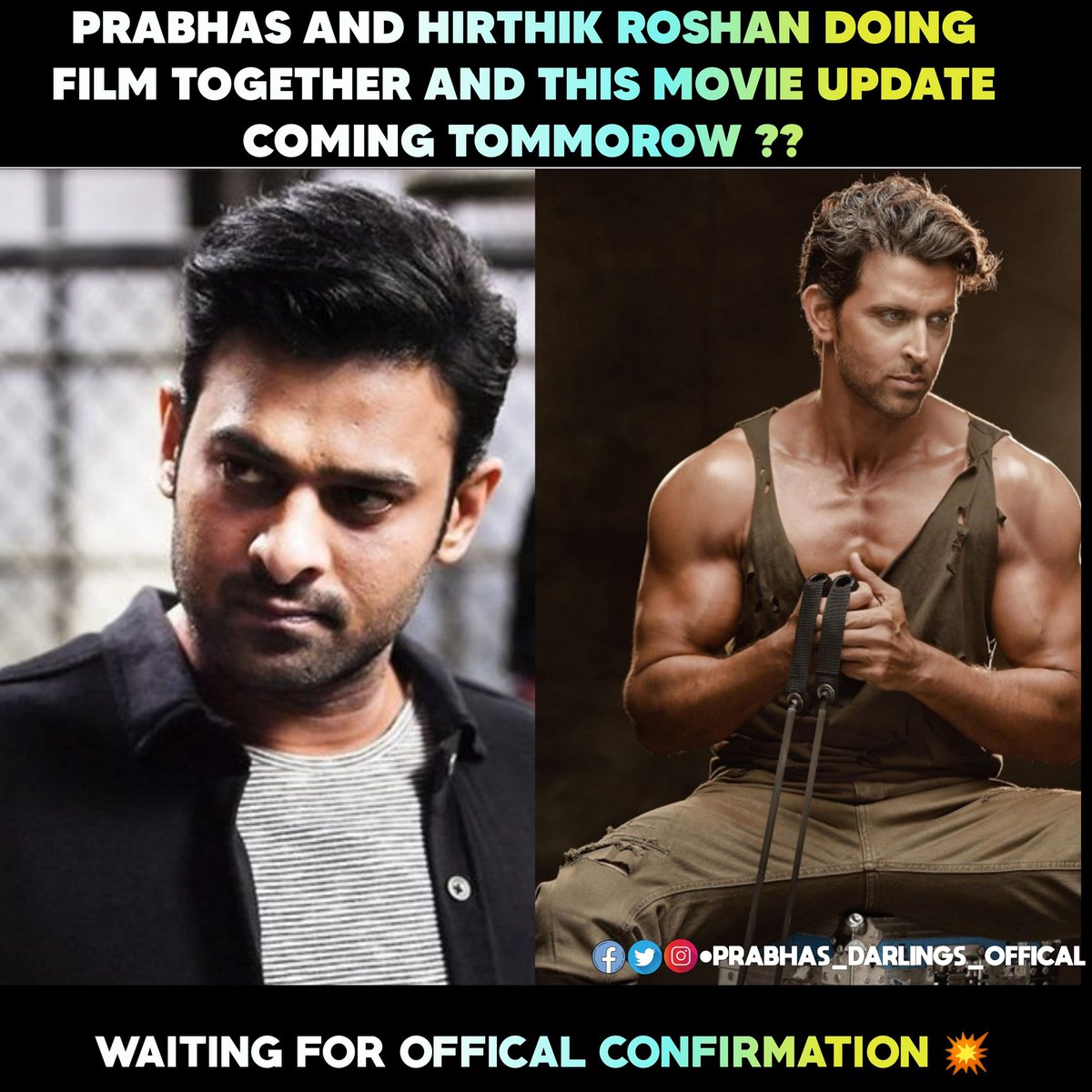 rebelstar_____'s tweet photo. #Prabhas21
#prabhas22
Prabhas- HIRTHIK combo💥
#uldate tommorow 🤐 https://t.co/yFLRcCDGHR