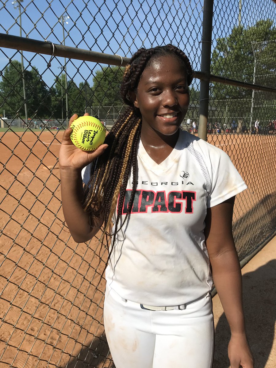 Another big win! Impact Lewis defeated Impact Lunsford 8-0 in the first bracket game today!  Kyla dropped a bomb and Kiki had an amazing defensive catch for some highlights of the game!  Way to go girls!  Next game at noon.  <a href="/KylaStroud/">Kyla Stroud</a> <a href="/KennedyAriail/">Kennedy Ariail</a>