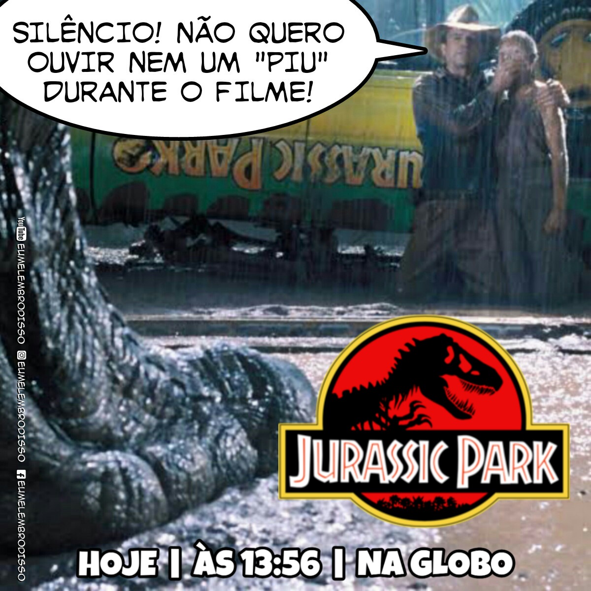 EuMeLembroDisto's tweet photo. Hoje a Globo exibe o filme "Jurassic Park" na Sessão de Sábado, às 13:56h, logo após o Jornal Hoje. Não perca! 📺

👍 Inscreva-se no Canal: https://t.co/IQ6eTlYhdG

Siga também: @epocaanimada

#anos90 #90s #JurassicPark #JurassicParkNaGlobo #StevenSpielberg #EuMeLembroDisso https://t.co/ZvXDql2UpC