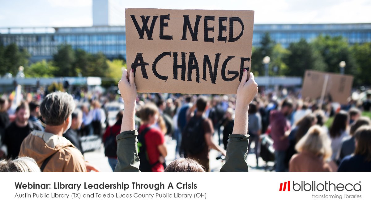 BibliothecaX's tweet photo. Monday's webinar is going to be a bit different than those we’ve hosted recently. We're going to talk leadership and what is takes to get through tough times. Whether its health, financial or racial inequality, we'll dive-in with library leaders. Join us? https://t.co/yAOFiwv2g8 https://t.co/f0GYcZGaj5