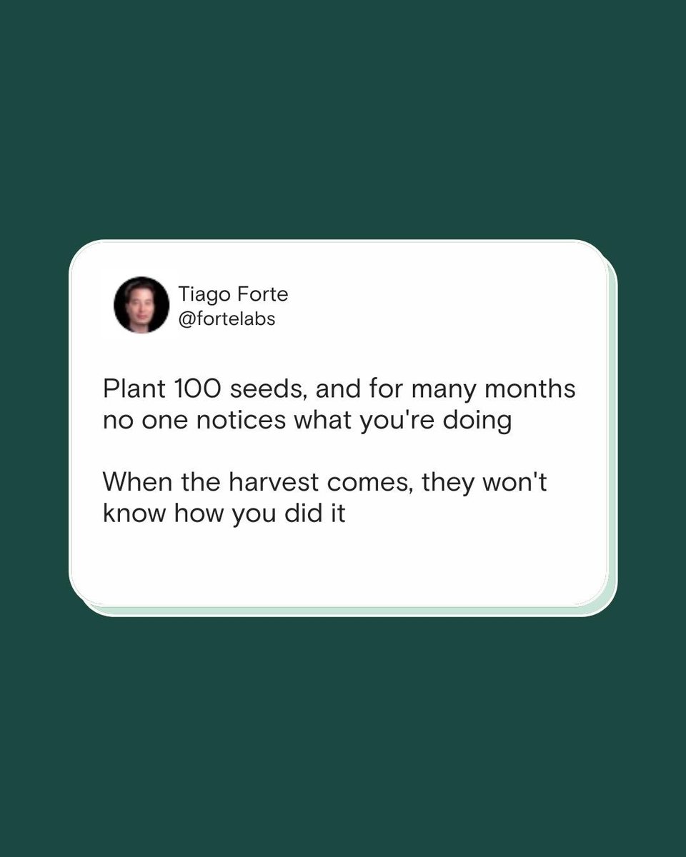 PSakhadeo's tweet photo. #rePLANOLY @teachable
.
Starting the week off with some wisdom from tiagoforte878. 👏 https://t.co/HgNZTGcGB2