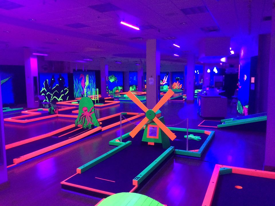 HawthornMall's tweet photo. We’re Back!  Glowgolf Mini Golf at Hawthorn Mall has reopened.  As always, you can play up to 54 holes for one price!  For your safety, social distancing and capacity measures will be in place.  For more information call 847-918-6901 or go to https://t.co/eZ2L0UB3Ll https://t.co/RGPrAg1vE5