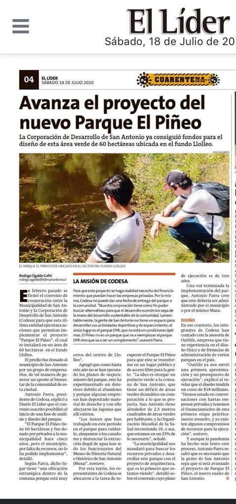 codesa_cl's tweet image. Hoy en @lidersanantonio @soysanantonio , explicamos los avances que hemos logrado en el Proyecto del Parque El Piñeo. 🌲🦚 @museosanantonio @imsasanantoniocl