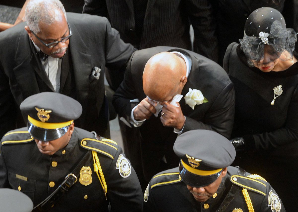 John Lewis at funeral services for his wife Lillian Miles in January 2013. Photo by Kent D. Johnson.  #JohnLewisRIP