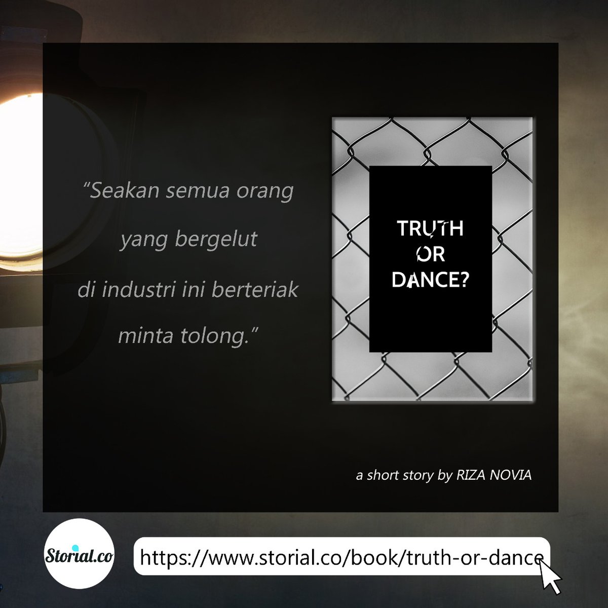 riezarieza's tweet photo. Ayo baca cerita cerpenku Truth or Dance? (https://t.co/l2ft9zE7oL) di @StorialCo @nusatalent dalam rangka kompetisi #DreamJob 2020 

#KompetisiStorial #WritingFromHome 
#CeritainAja https://t.co/7C0cumpqHy