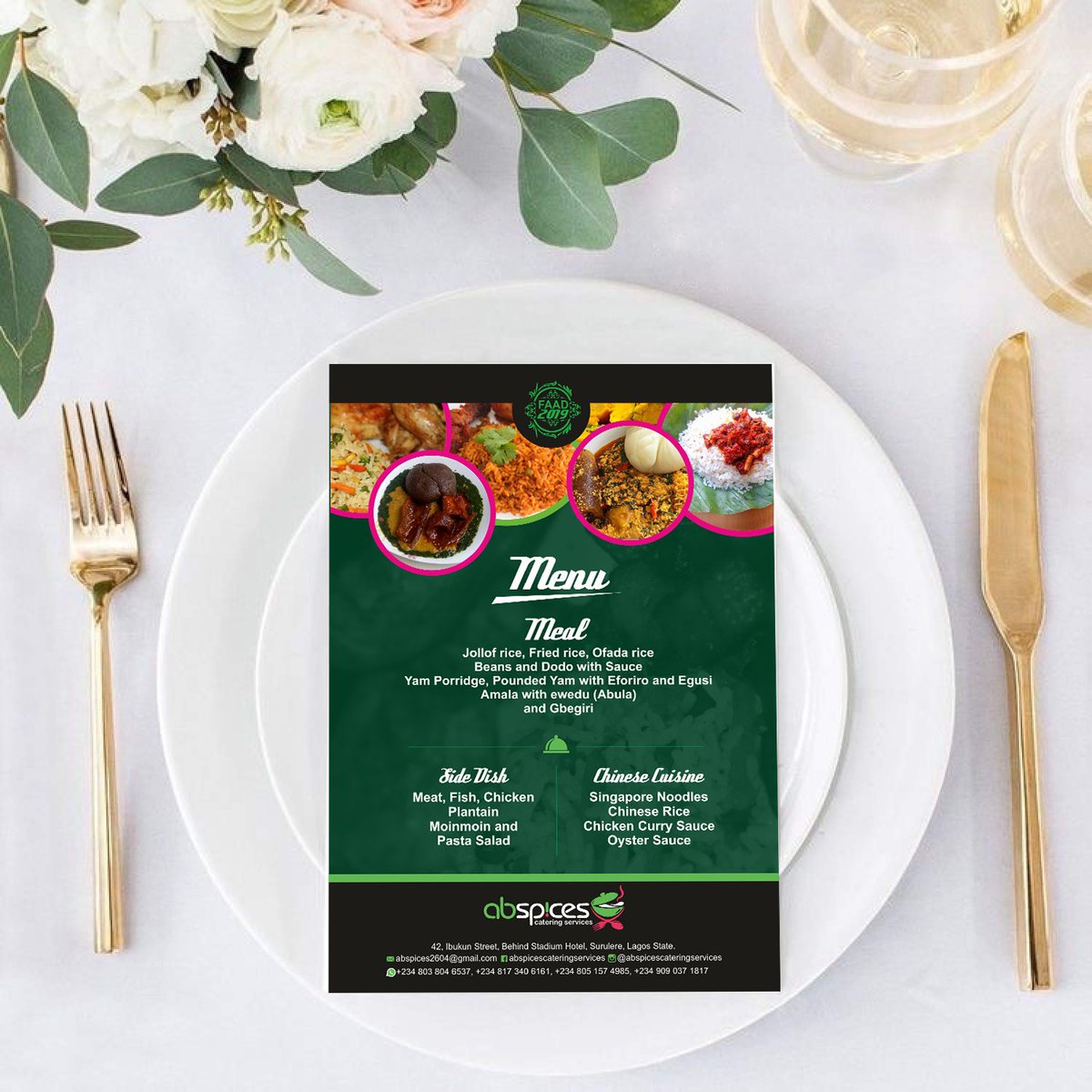 bellohabib26's tweet photo. Wedding Table Menu design for @abspices
#table #tablemenu #menudesign #menu #eventplanning #flyers #teblemenudesign #graphics #pamphlet #graphicdesign #graphicdesigner #kennibeldezynes #kennibel https://t.co/ZX5FhTrX5p