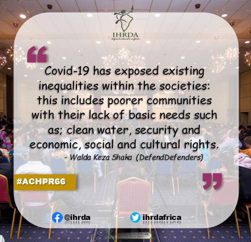 IHRDAfrica's tweet photo. #ACHPR66 #HumansRights @DefendDefenders https://t.co/WGPxgGLoOO