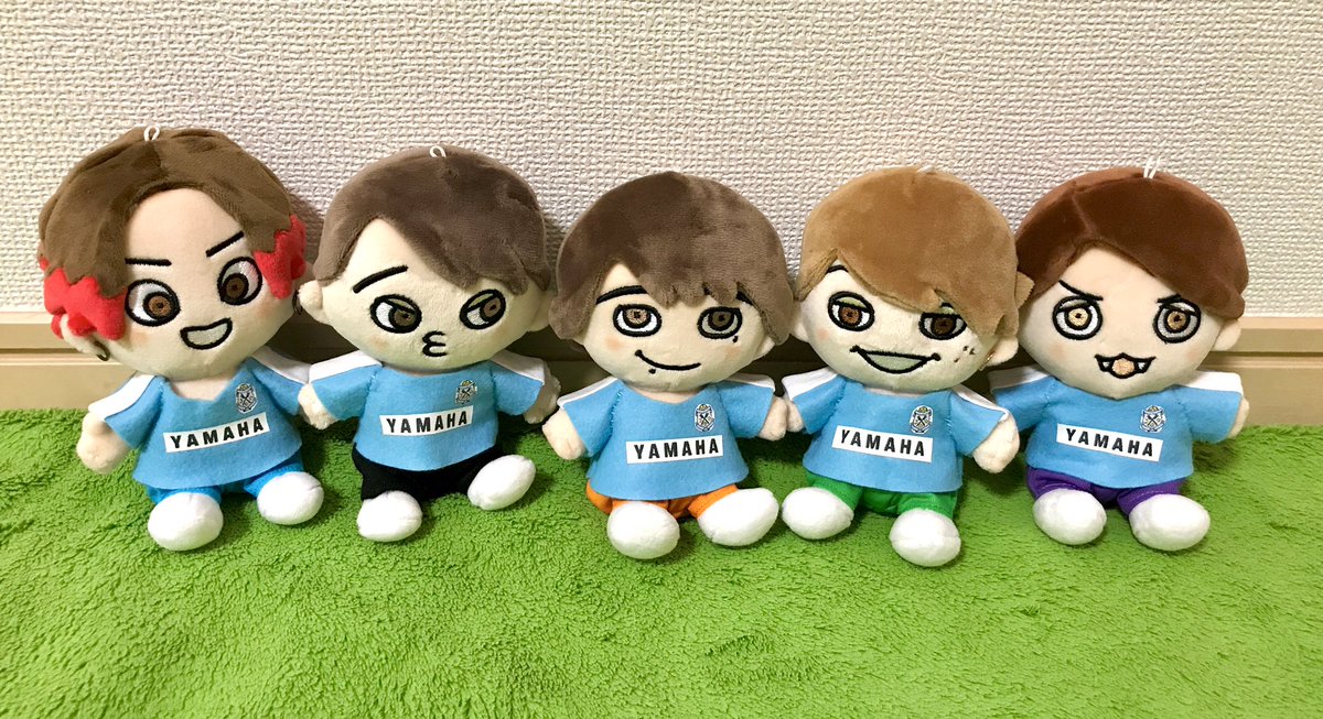 Yumi Piyococco ちびぬいちゃん達のジュビロのユニフォームを作りました 小さいから完全再現は難しくてなんとなくっぽいデザインで 型紙はことろさん Cotoro Net からお借りしました Sサイズのダッフィーの型紙を40 に縮小して使用